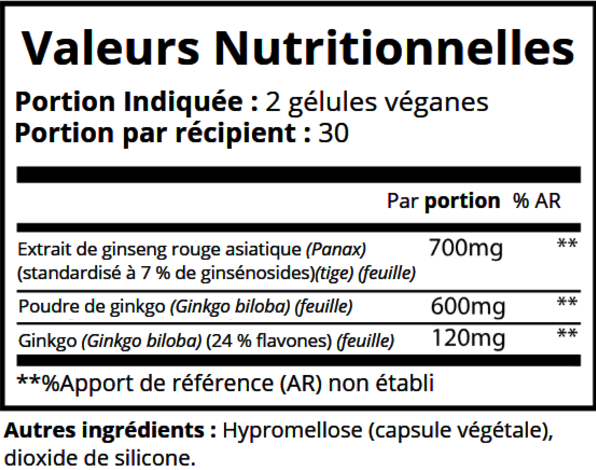 Ginkgo & Ginseng - Hopus Nutrition